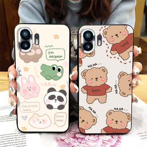 适用Nothing Phone2手机壳女数码男女款个性创意简约情侣搞怪散热动漫防尘新款奢华全包边青春卡通软壳潮流红