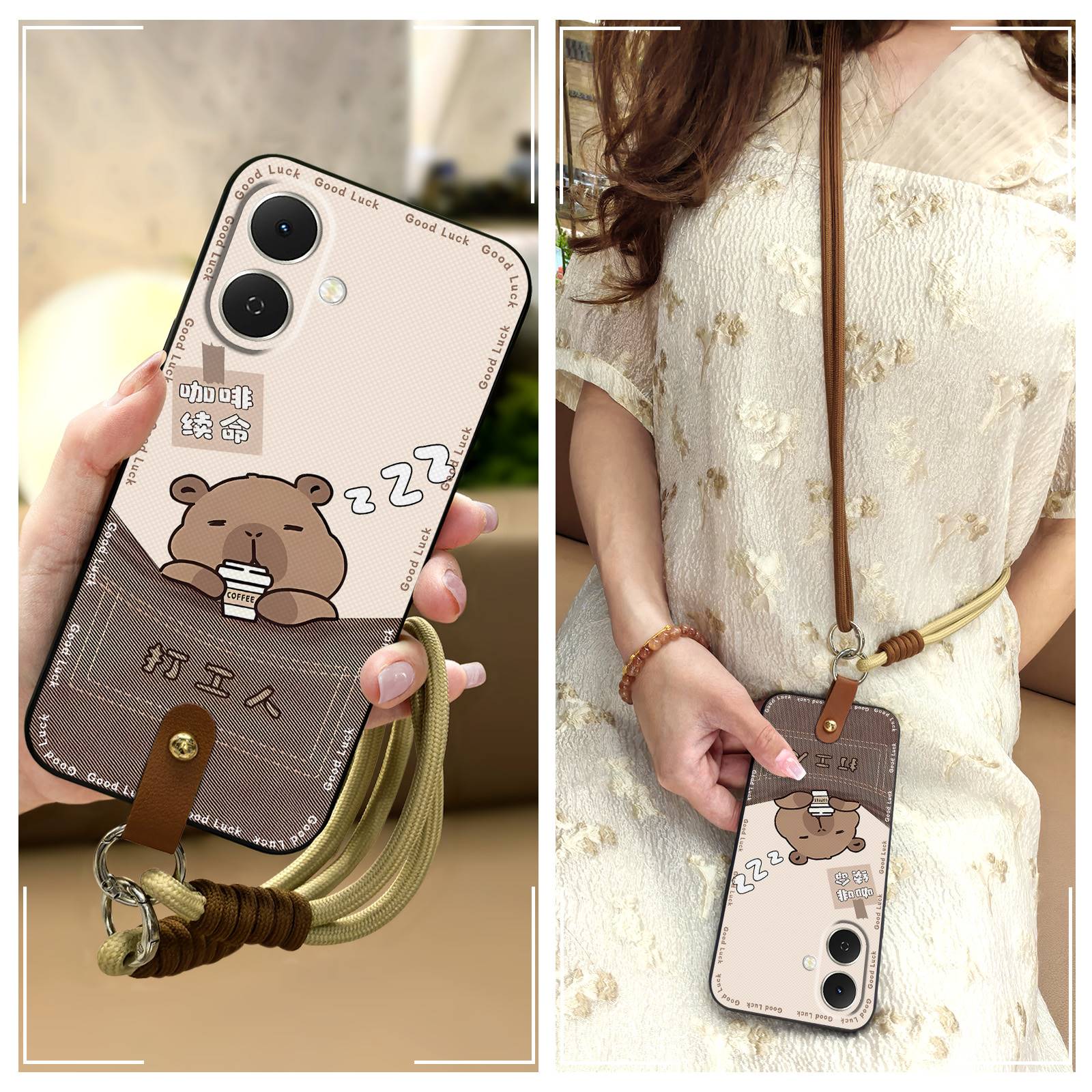适用Tecno Spark GO2/传音POP10 4G手机壳潮流Q版情侣软壳手提