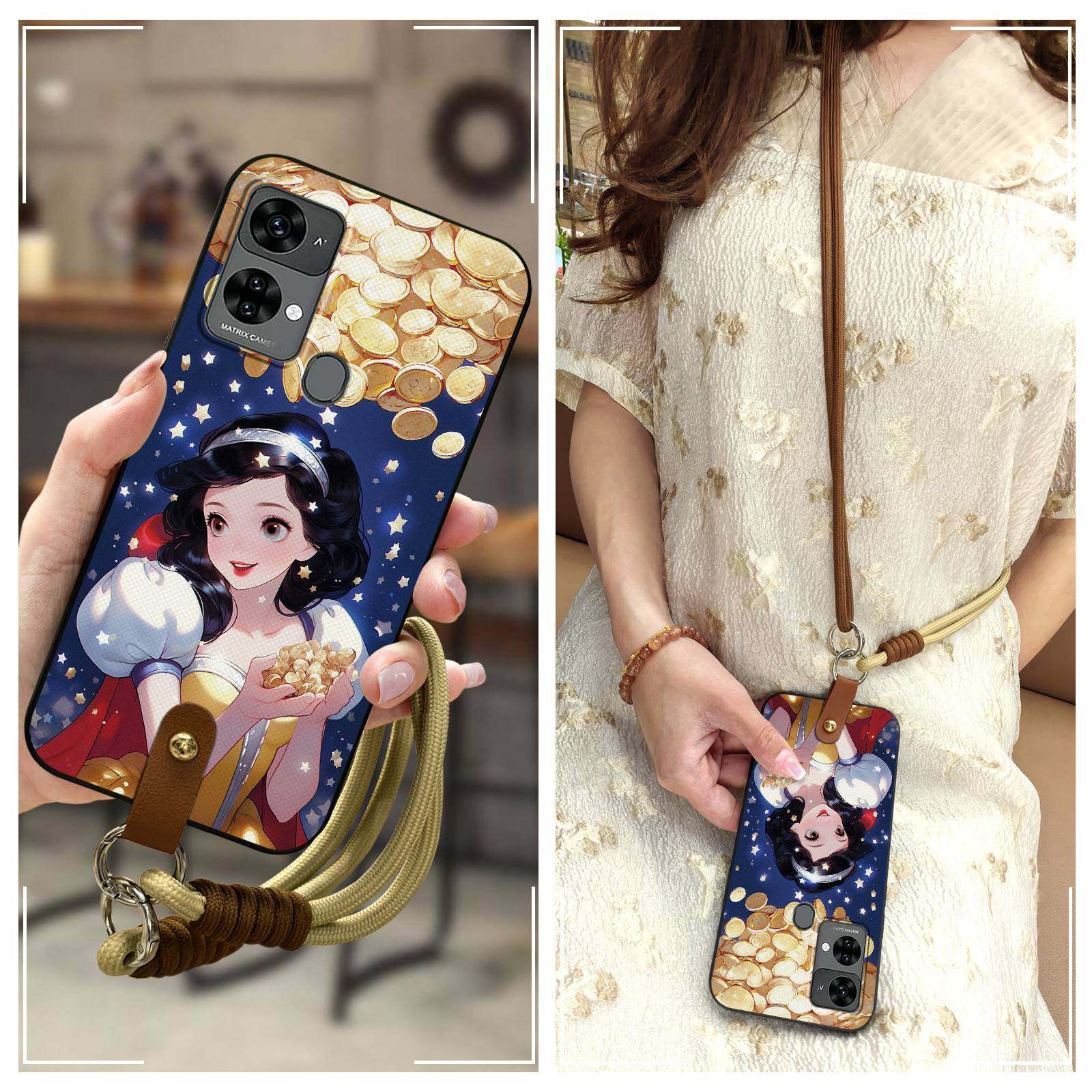 适用欧奇C33/Oukitel C33手机壳潮流青春情侣挂绳简约