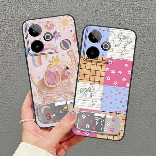 适用OPPO Realme GT7/GT7T手机壳硅胶质感搞怪动漫软壳新款数码防尘镜子补妆镜纯色趣味创意情侣个性简约潮流