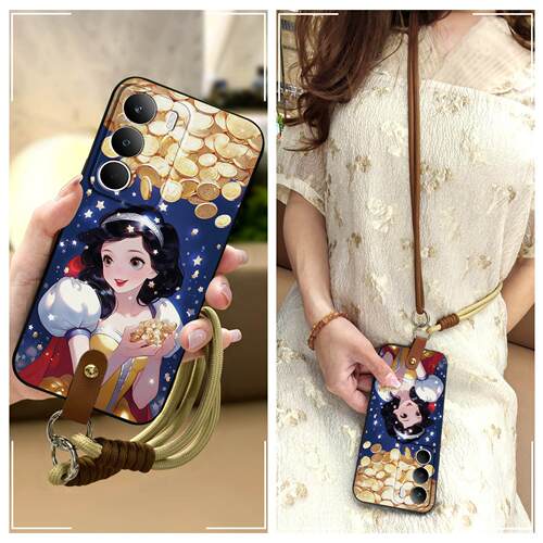 适用OPPO Realme C71 4G/P3Lite手机壳可爱挂脖简约女款潮流全包边挂绳软壳新款散热硅胶腕带数码双色卡通Q版