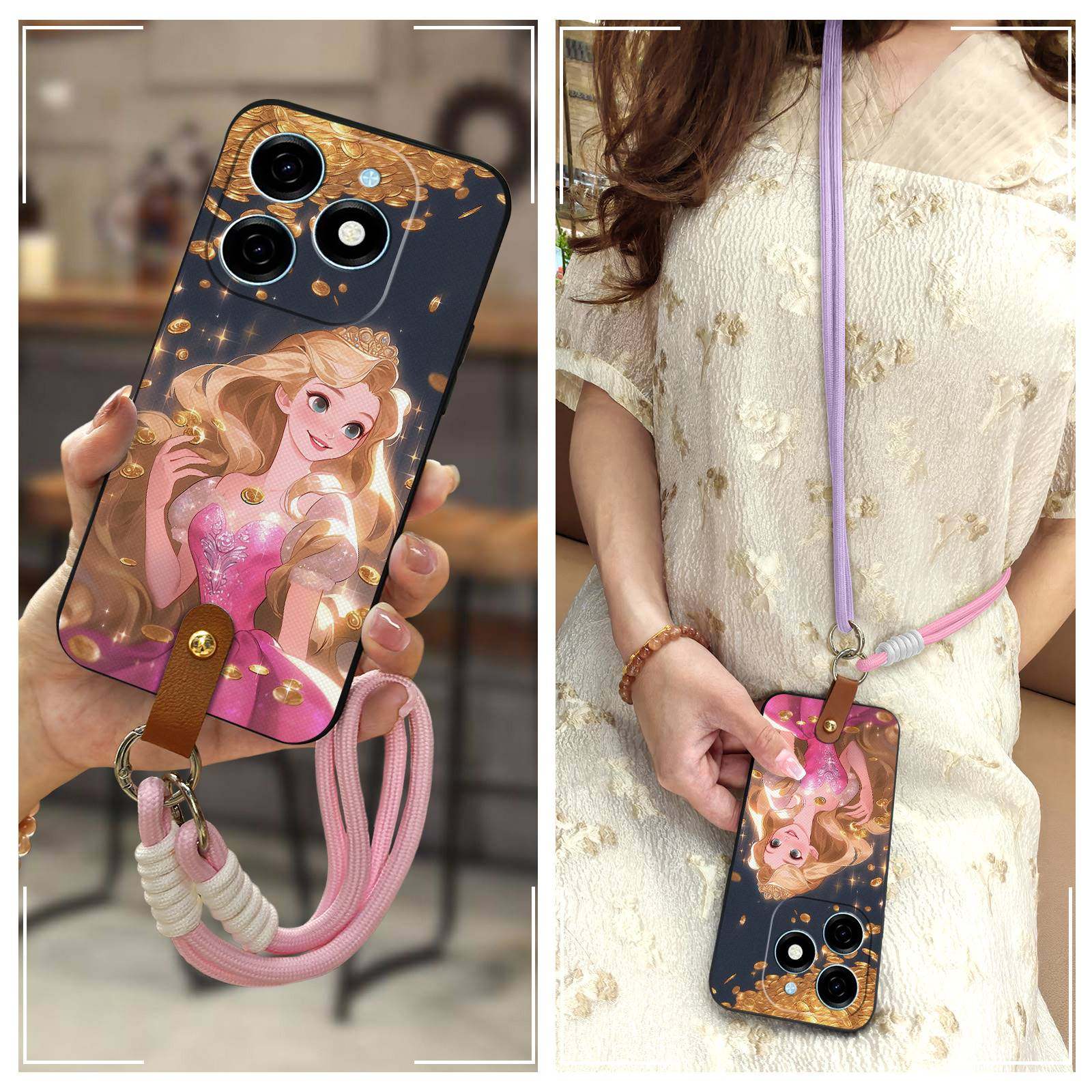 适用Tecno Spark20/传音KJ5手机壳Q版硅胶青春情侣