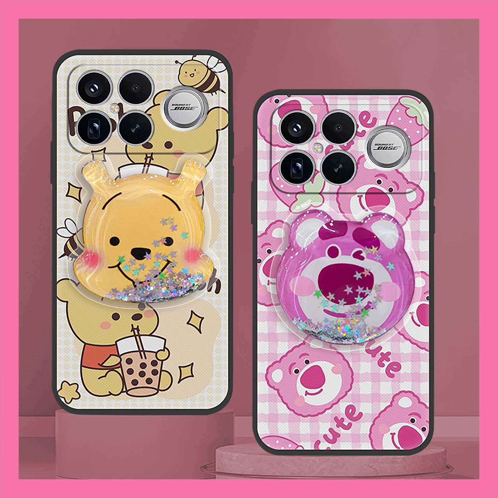 适用红米K90 Pro Max手机壳旋转支架青春潮流动漫纯色创意