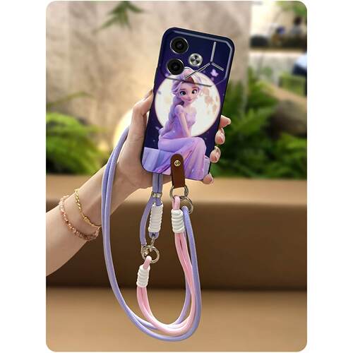 适用Tecno Pova6 5G/Li7手机壳简约防尘腕带手提硅胶挂绳双色新款情侣数码潮流全包边青春卡通创意散热斜跨