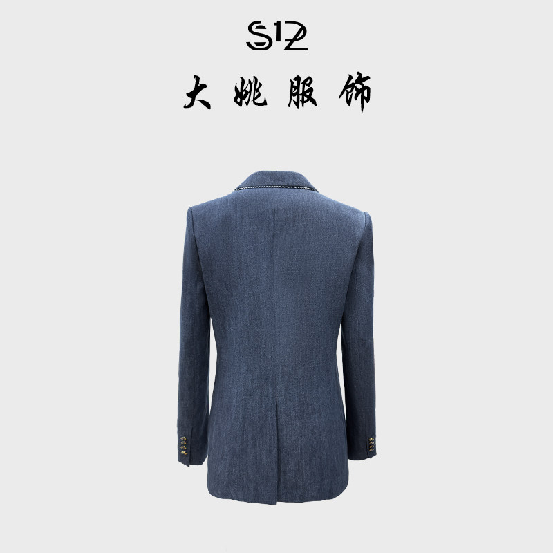 （关注何仙儿）休闲时尚百搭双排扣西装外套 WYA25799