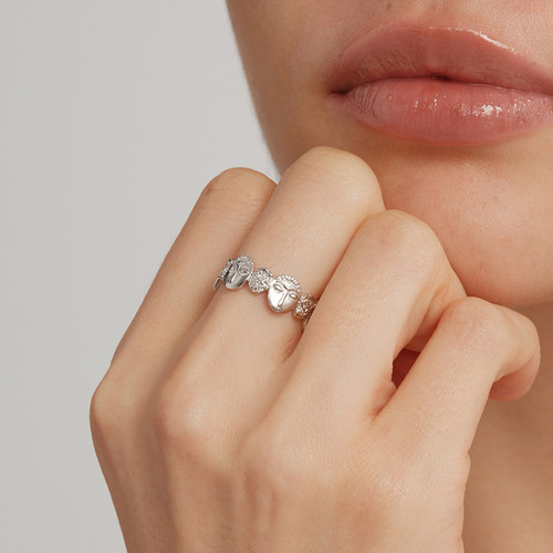 【CnHnOn脂肪商店】s925纯银小众时髦设计人脸雕塑椭圆浮雕戒指