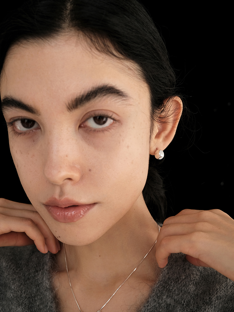 【CnHnOn 脂肪商店】高保色小方石切面时髦简约日常百搭耳钉