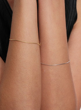 【CnHnOn脂肪商店】s925纯银极细蛇骨链简约法式日系精致手链