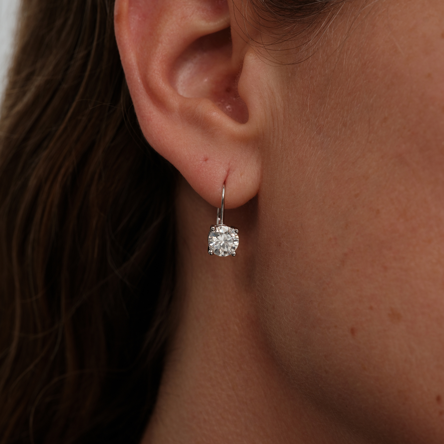 【CnHnOn脂肪商店】s925纯银1ct莫桑钻简约高级质感百搭长久耳环