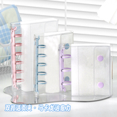 ins风PVC透明双扣彩夹A6A7活页外壳便携M5A8手帐本替换封面小卡册
