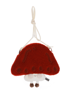 Logaloga啰嘎啰嘎可爱蘑菇毛绒公仔 个性包包 挂件钥匙扣卡通挂饰