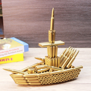 弹壳工艺品 金属帆船模型军舰模型 军事模型旅游纪念品