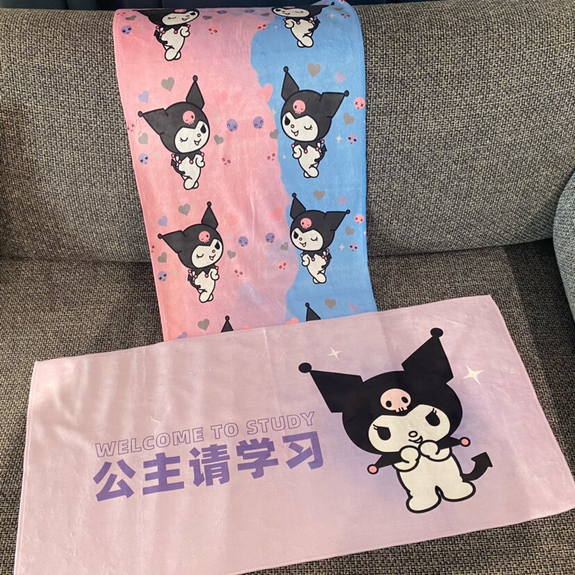 可爱库洛米美乐蒂情侣运动洗脸毛巾大浴巾三丽欧吸水柔软潮牌汗巾