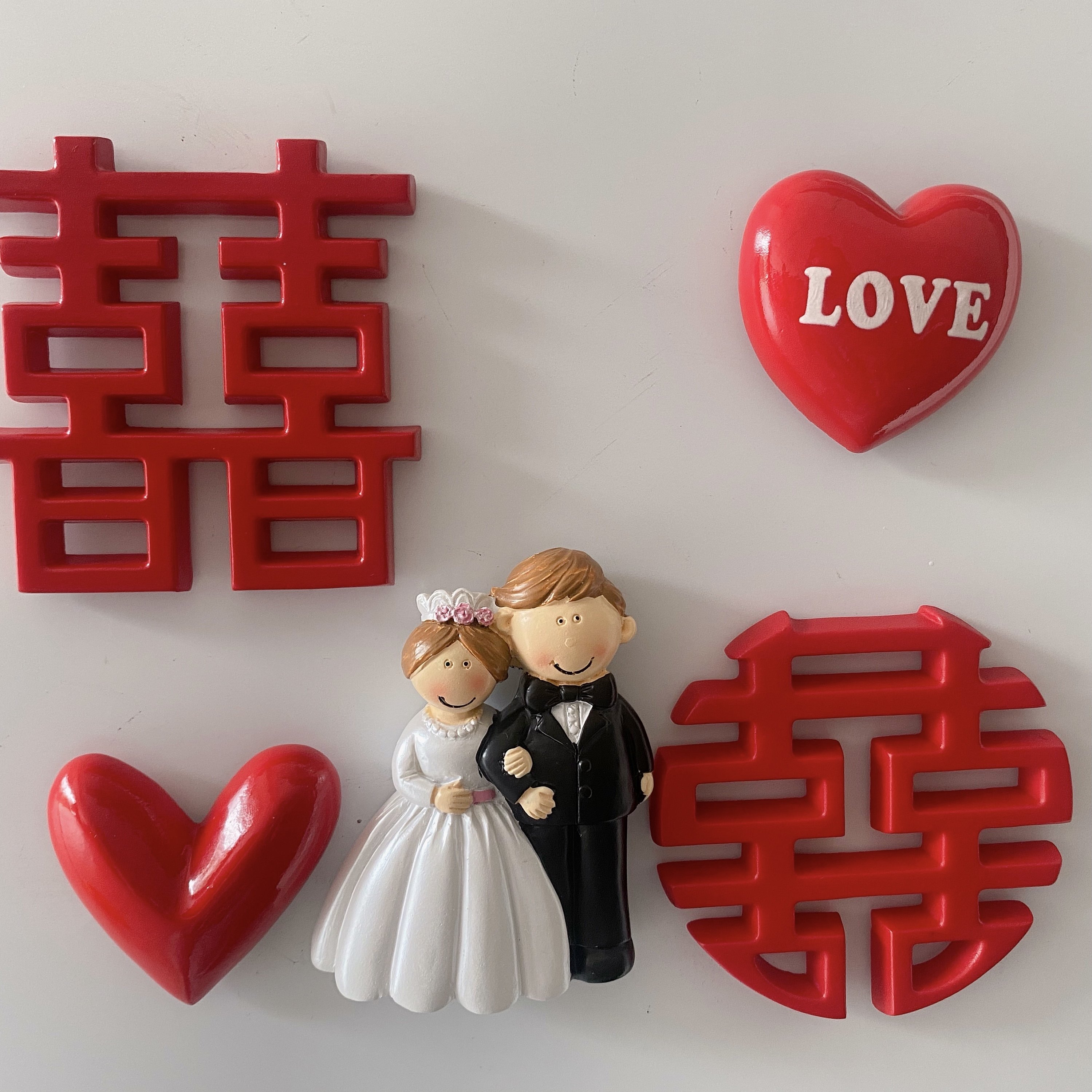 3D创意结婚冰箱贴爱心喜庆婚房装饰品个性可爱磁贴留言贴备婚礼品,家居饰品,冰箱贴,淘宝优惠券,粉丝福利购,淘宝优惠卷