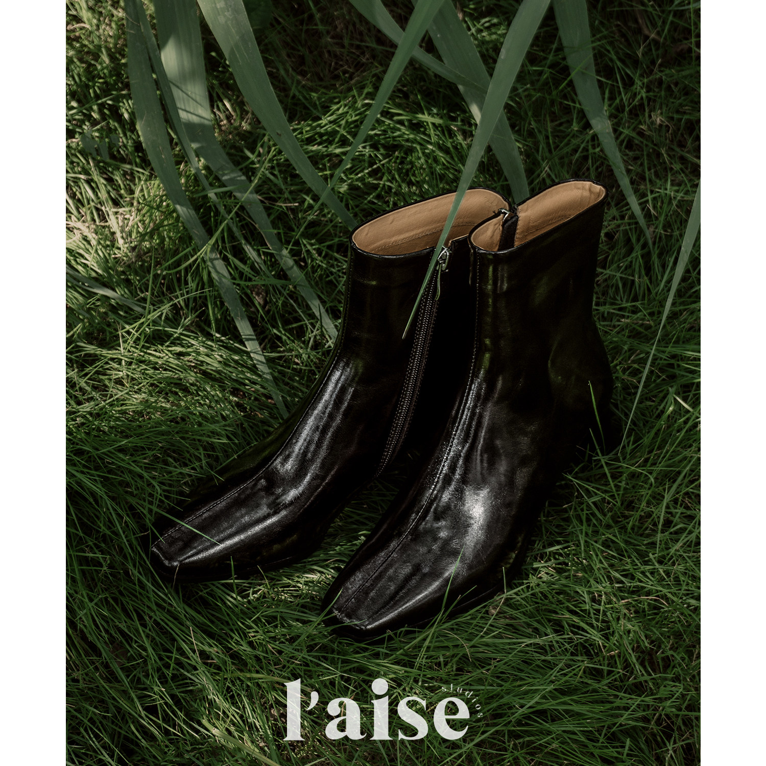 L'aise如履平地基础款中跟裸靴