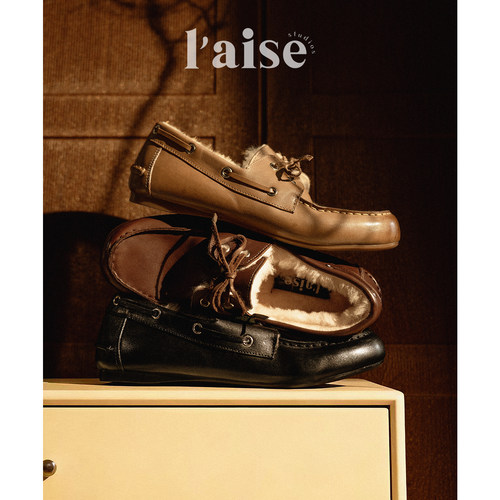 L'aise复古百搭乐福鞋