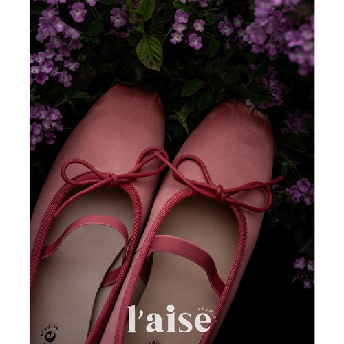 L'aise意大利真丝褶皱芭蕾稀有色