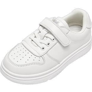 【头层牛皮】斯纳菲女童小白鞋春季新款幼儿园演出鞋软底运动鞋