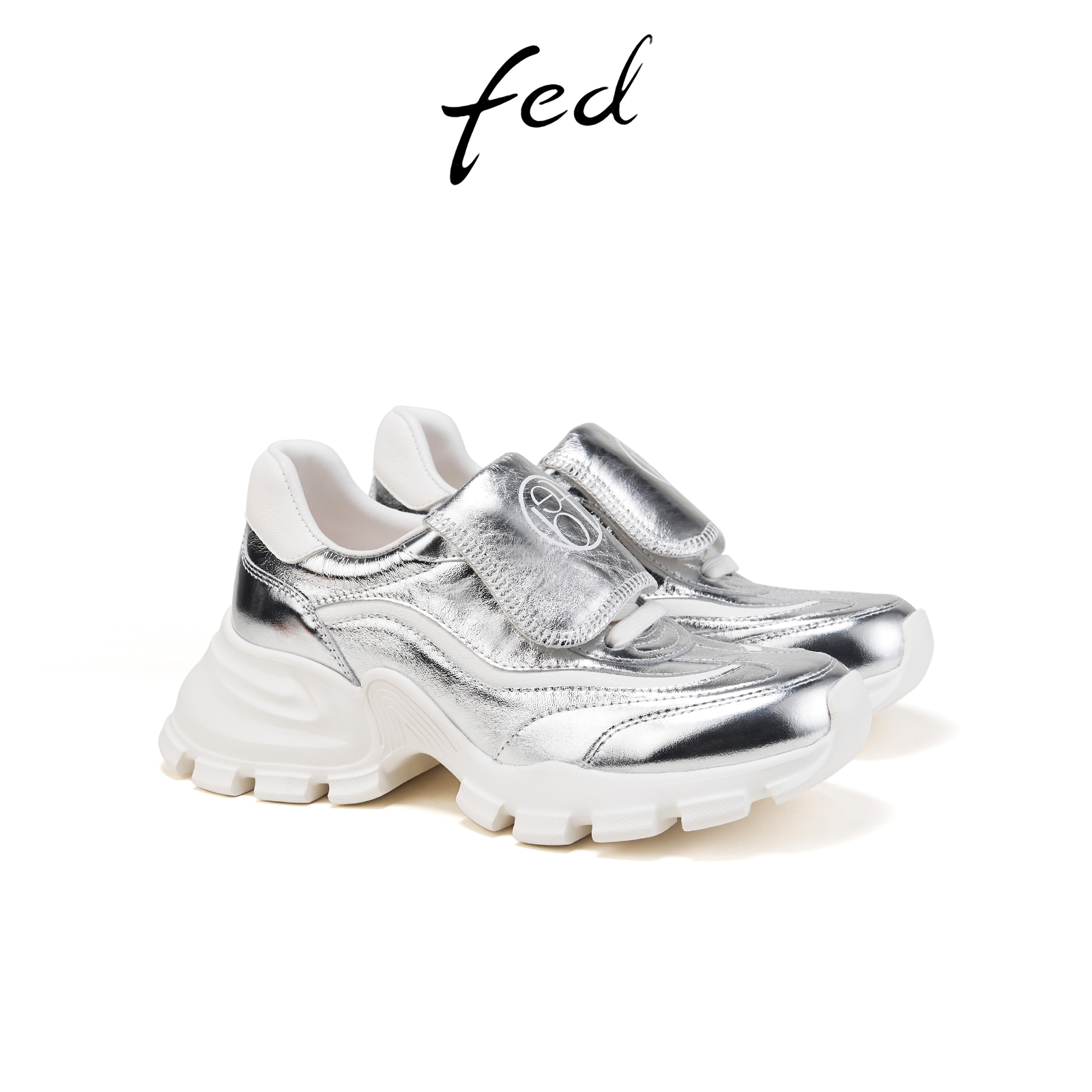 fed时尚休闲鞋老爹鞋皮面运动鞋