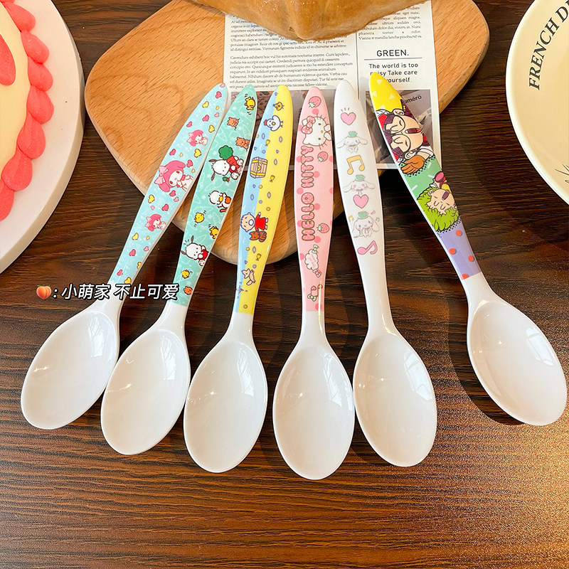 勺子树脂密胺个人专用家用可爱商用高颜值儿童汪汪队食品级塑料