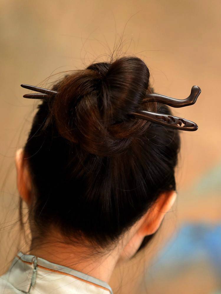 簪子简约现代日常盘头发饰旗袍丸子头古风配饰发簪新中式汉服木簪