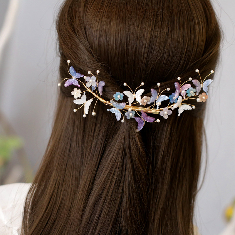 发饰森系 仙美日常发夹 超仙蝴蝶软杆簪子女古风夏季盘发头饰汉服,饰品/流行首饰/时尚饰品新,发饰,淘宝优惠券,粉丝福利购,淘宝优惠卷