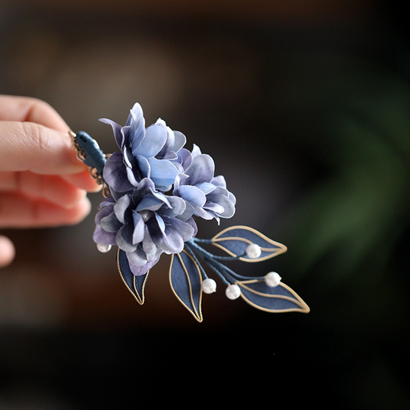 国风发饰森系复古旗袍优雅气质盘发发夹后脑勺汉服头饰侧边夹古风