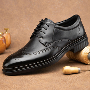 金利来男鞋休闲鞋秋真皮雕花时尚英伦商务正装布洛克男士皮鞋