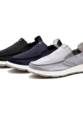 金利来男鞋夏季圆头透气简约一脚蹬超轻日常休闲男士布鞋懒人鞋子