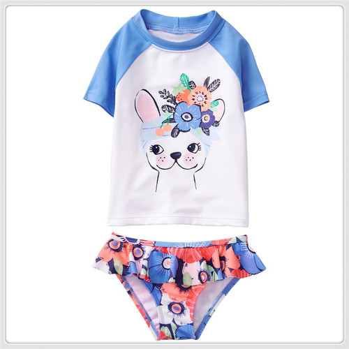 GYMBOREE/金宝贝 JJ儿童女童长袖沙滩温泉短袖防晒泳衣套装0-12岁