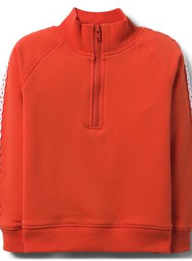 JJ 女童儿童外套 长袖T恤蕾丝花边 桔色 橙色 拉链 2岁 3岁