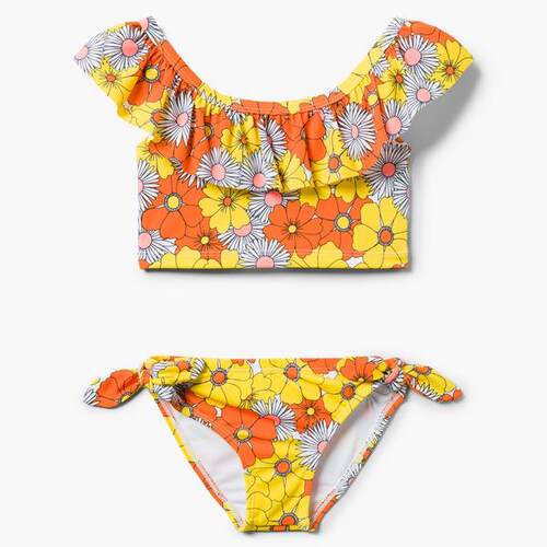 现货GYMBOREE/金宝贝女童速干大童分体泳衣度假沙滩防晒 3-14岁