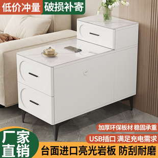 沙发边柜侧边柜客厅家用移动茶水柜轻奢高级边几置物架茶几小桌子