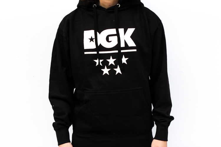 DGK 经典ALLSTAR LOGO字体 纯棉套头连帽卫衣 美国空运进口现货