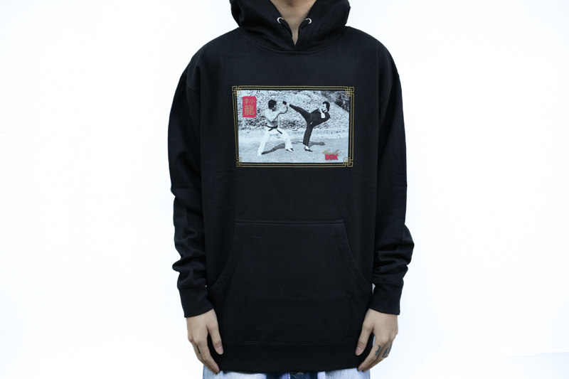 DGK X 李小龙 合作限量款 双人踢脚 纯棉套头卫衣 美国进口现货