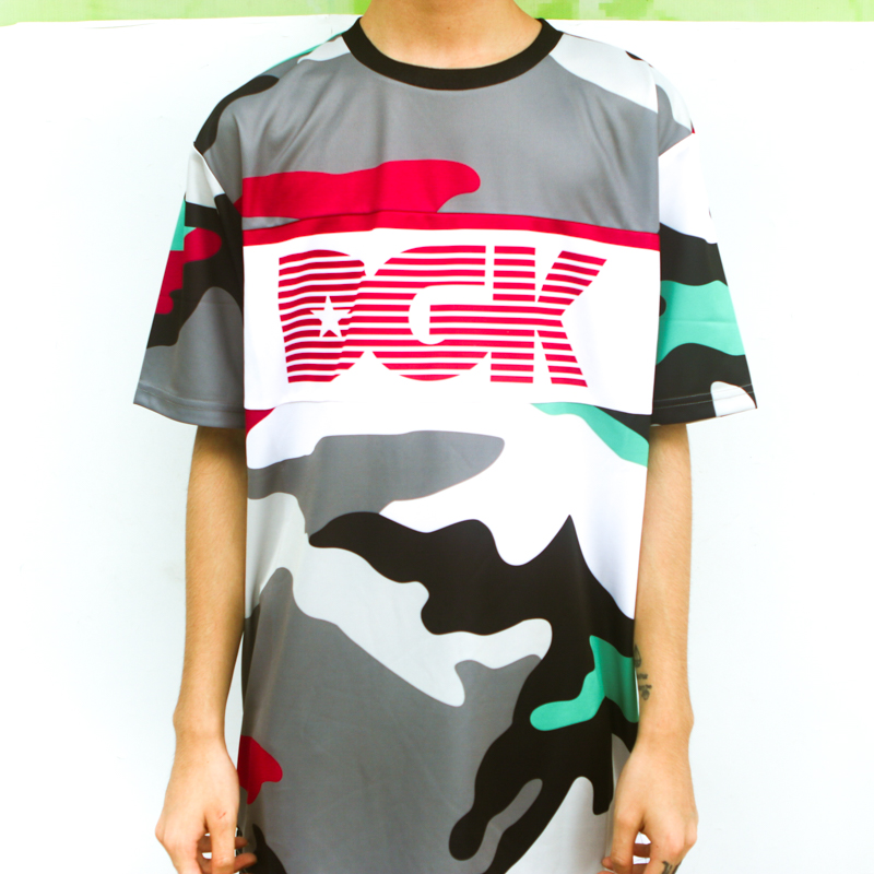 DGK Excursion Custom Soccer Jersey迷彩纯棉短袖T美国进口现货