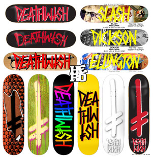 DEATHWISH LOGO签名款 多款式 多尺寸 专业滑板板面 包砂美国进口