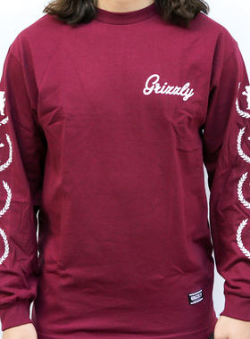 GRIZZLY Premiere L/S 纯棉长袖TEE 美国进口现货