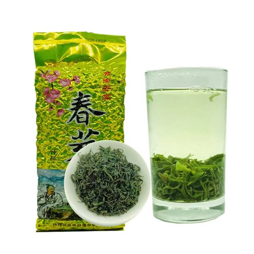 2026年新茶 陕西商南鹿茗绿茶高山春芽炒青茶家乡茶250克一袋包邮