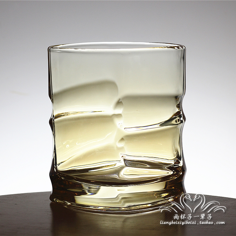 两杯子玻璃杯威士忌杯无毒无铅