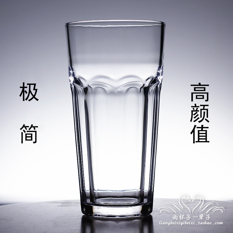 超高大容量耐高温无铅玻璃杯子透明茶杯水杯果汁牛奶杯啤酒杯客厅