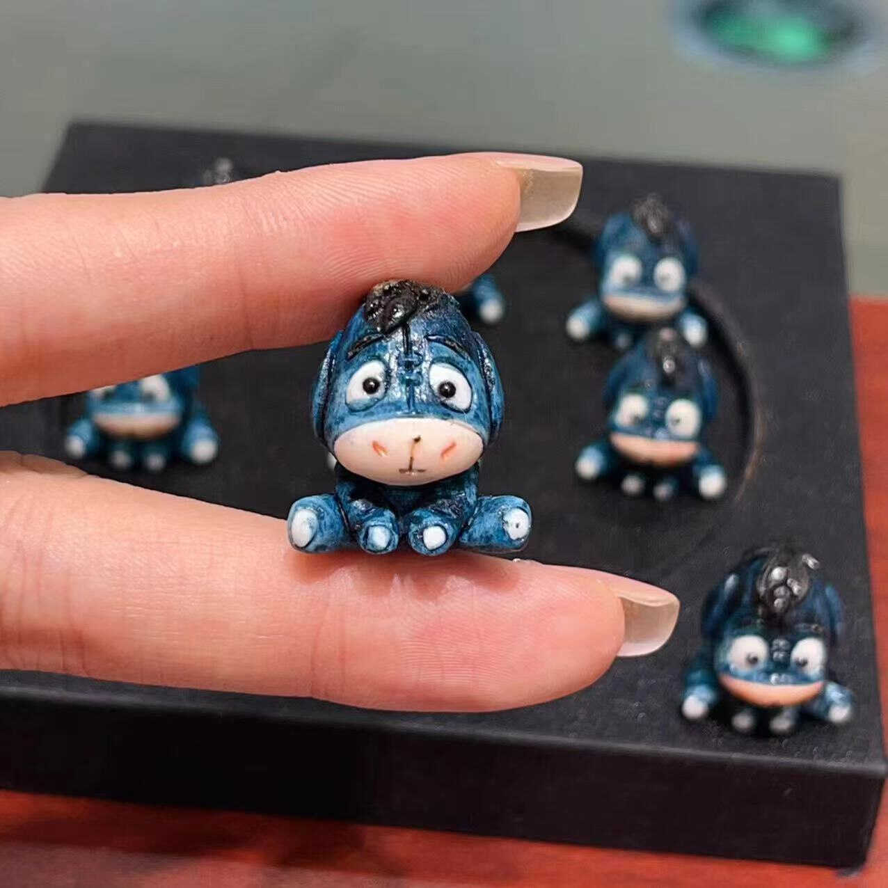 付毛驴鹿角根文玩佛珠项链