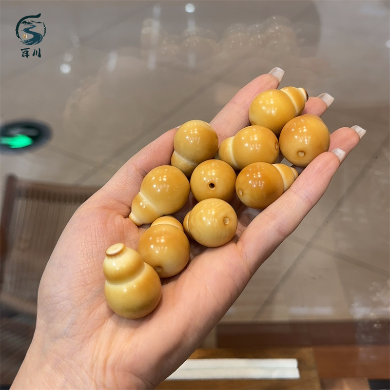 炭烤天然象牙果葫芦DIY手绳项链