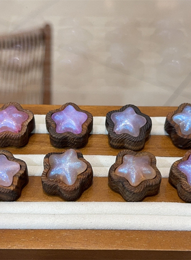 沉香星星镶嵌手工编织隔珠