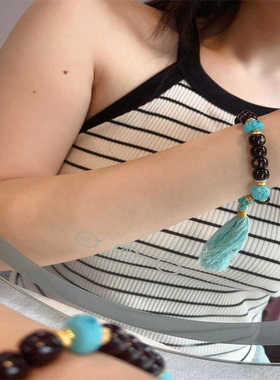 手链回纹九眼天珠天然玛瑙原创