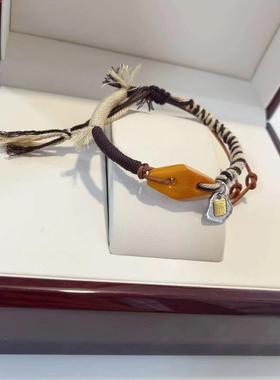 原创正宗鬼斧工回流老骨二饼手绳手链搭配diy纯铜扎基拉姆吊牌