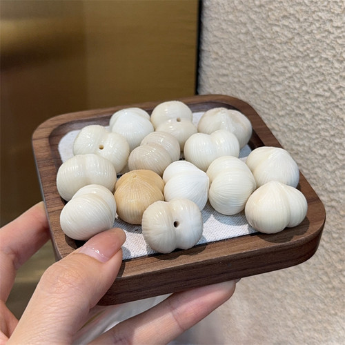 天然象牙果拉丝屁桃diy配件手工编织手绳项链文玩佛珠时尚配饰品