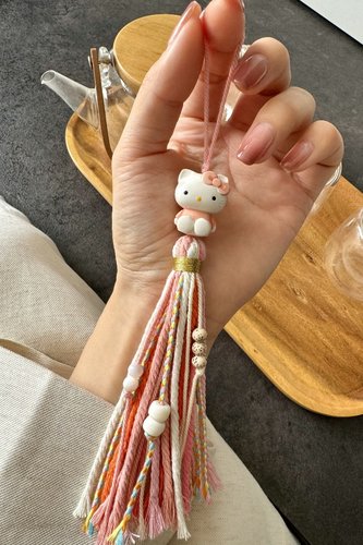 鹿角根付hello kitty手机挂包挂diy配件手工编织手绳项链文玩佛珠