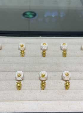 牛骨金标三通 配件diy手工编织手绳项链文玩佛珠手串配饰品隔珠