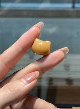 天然男女款散珠子金膏玉